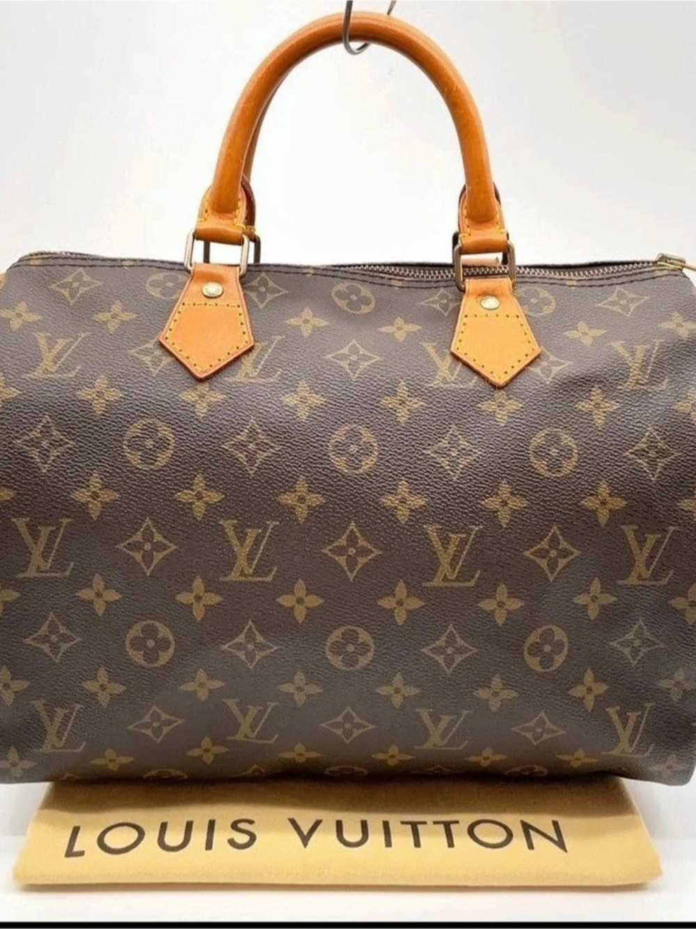 Louis Vuitton Speedy 30 Monogram Satchel in Brown & Tan